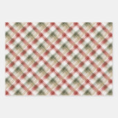 Rood Wit Strepen Kerstmis Inpakpapier Vel (Voorkant 2)