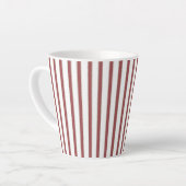Rood Wit Strepen Kerstmis Latte Mok (Linkerhoek)