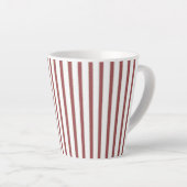 Rood Wit Strepen Kerstmis Latte Mok (Rechterhoek)