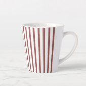 Rood Wit Strepen Kerstmis Latte Mok (Rechts)