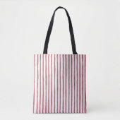 Rood Wit Strepen Tote Bag (Voorkant)