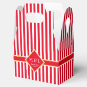 Rood & Wit Strepen w. Goud Dank u Bedankdoosjes (Geopend)