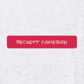 Rood wit strijkijzer op kleding labels (Design 1)