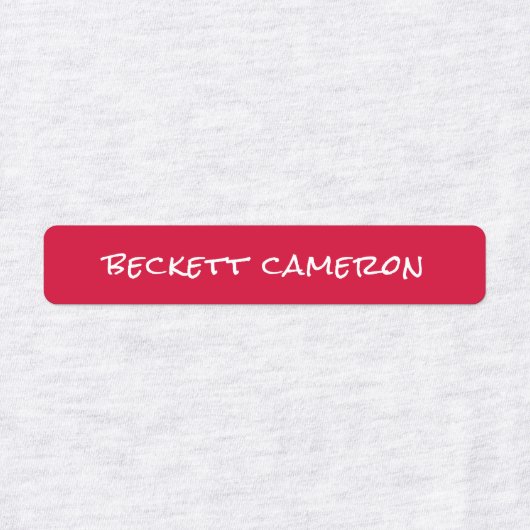Rood wit strijkijzer op kleding labels (Design 1)