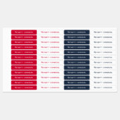 Rood wit strijkijzer op kleding labels (Vel)