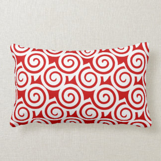 Rood & Wit Swirl Patroon Decoratief Sierkussen~ Kussen