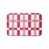 Rood Wit Tartan Check Plaid Badmat (Voorkant)