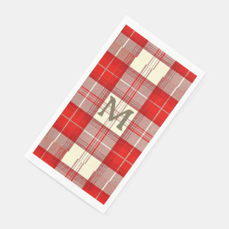 rood-wit tartan met eigen monogram servet