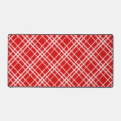 Rood Wit Tartan Plak Patroon Ontwerp Bureaumat (Voorkant)
