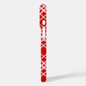 Rood Wit Tartan Plak Patroon Ontwerp Case-Mate iPhone Case (Achterkant / Links)