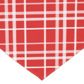 Rood Wit Tartan Plak Patroon Ontwerp Korte Tafelloper (Hoek)