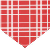 Rood Wit Tartan Plak Patroon Ontwerp Tafelkleed (Gekanteld)
