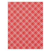 Rood Wit Tartan Plak Patroon Ontwerp Tafelkleed (Voorkant)