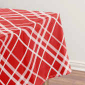 Rood Wit Tartan Plak Patroon Ontwerp Tafelkleed