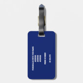 rood wit team kleuren monogram basketbal bagagelabel (Achterkant verticaal)