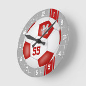 rood wit team kleuren variaties ronde klok (Hoek)