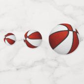 Rood-wit team kleurt basketbalfeest confetti (Voorkanten)