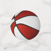 Rood-wit team kleurt basketbalfeest confetti (Kleine voorkant)