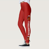 rood wit team spirit meisjes basketbal leggings (Links)