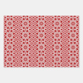 Rood & Wit Tegel Patroon Inpakpapier Vel (Voorkant 3)