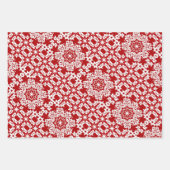 Rood & Wit Tegel Patroon Inpakpapier Vel (Voorkant)