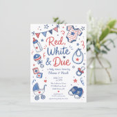 Rood Wit & Terecht Uitgenodigd Kaart (Staand voorkant)