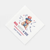 rood wit toe te schrijven 4th van juli Baby shower Servet (Hoek)