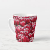 Rood wit Tulps Pattern Latte Mok (Linkerhoek)
