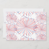 Rood, Wit & Twee 4 juli 2 Verjaardag Foto Bedankkaart (Achterkant)