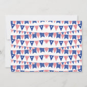 Rood, Wit & Twee 4 juli 2 Verjaardag Foto Bedankkaart (Achterkant)