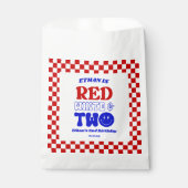 Rood Wit & Twee 4 juli 2 Verjaardagsfeest Bedankzakje (Voorkant)