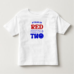 Rood Wit & Twee 4 juli 2 Verjaardagsfeest Kinder Shirts