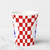 Rood Wit & Twee 4 juli 2 Verjaardagsfeest Papieren Bekers (Rechts)