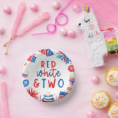 Rood, Wit & Twee 4 juli 2 Verjaardagsfeest Papieren Kommen (Feest)