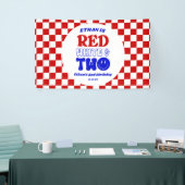 Rood Wit & Twee 4 juli 2 Verjaardagsfeest Spandoek (Beurs)
