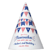 Rood, Wit & Twee! 4 juli 2e verjaardag Feesthoedjes (Voorkant)
