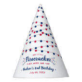 Rood, Wit & Twee! 4 juli 2e verjaardag Feesthoedjes (Voorkant)