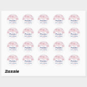 Rood, Wit & Twee! 4 juli 2e verjaardag Ronde Sticker (Vel)