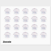 Rood, Wit & Twee! 4 juli 2e verjaardag Ronde Sticker (Vel)