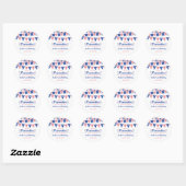 Rood, Wit & Twee! 4 juli 2e verjaardag Ronde Sticker (Vel)