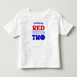 Rood Wit & Twee 4 juli 2e verjaardagsfeestje Kinder Shirts