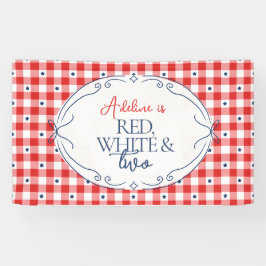 Rood Wit & Tweede Verjaardagsfeestje Spandoek