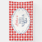 Rood Wit & Tweede Verjaardagsfeestje Spandoek (Verticaal)