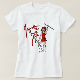 Rood wit twirl meisje T-shirt