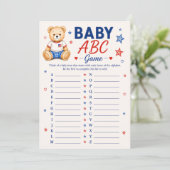 Rood Wit & Uitgerekend Baby ABC Spel Kaart (Staand voorkant)