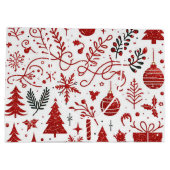 Rood Wit Vakantie Gift Bag Groot Cadeauzakje (Achterkant)