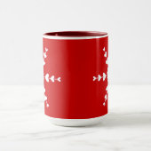 Rood Wit Valentijn Hart Sneeuwvlok Mokken (Midden)
