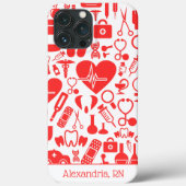 Rood & Wit Verpleegkunde Graphics Case-Mate iPhone Case (Achterkant)