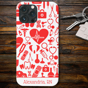 Rood & Wit Verpleegkunde Graphics Case-Mate iPhone Case