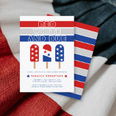 Rood Wit Verschuldigd 4 juli ijs pop baby shower Kaart